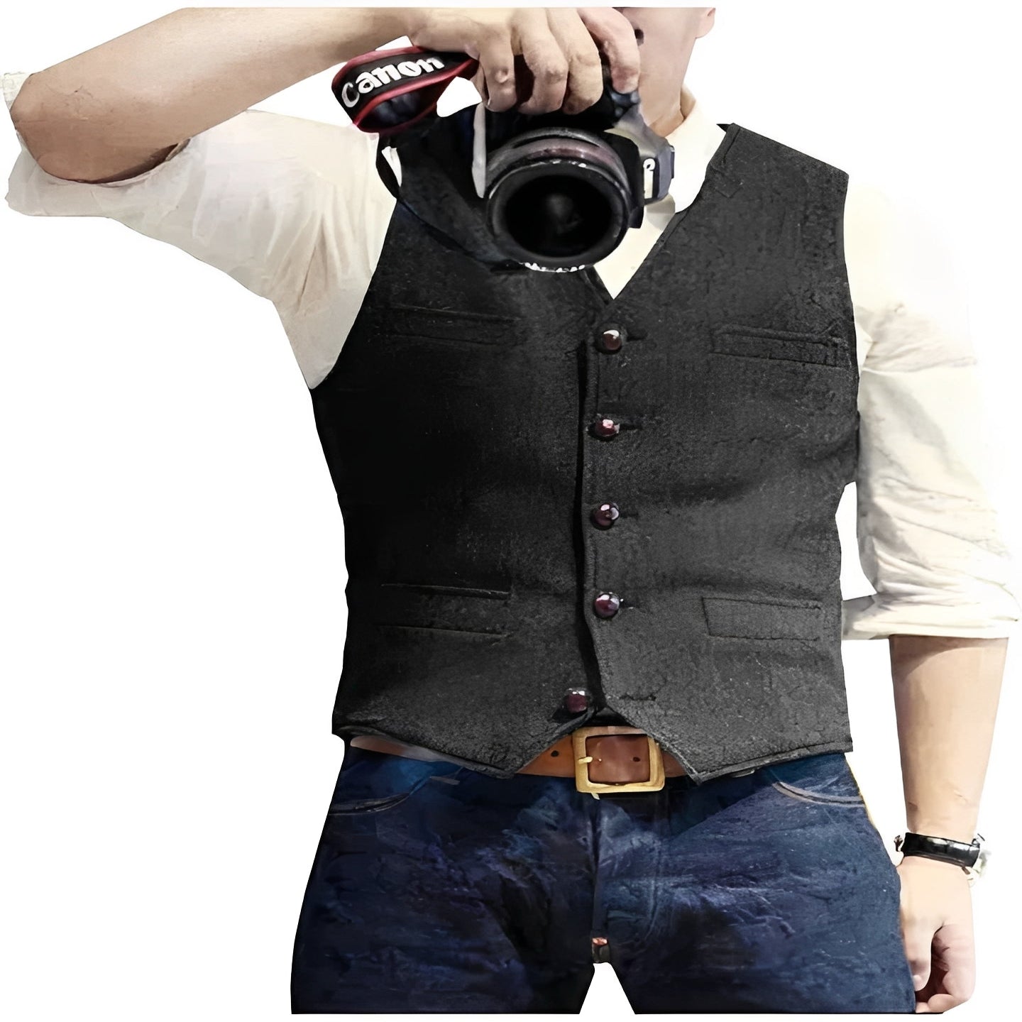 [Hometech] Classic Waistcoat Vest for Formal and Casual Wear