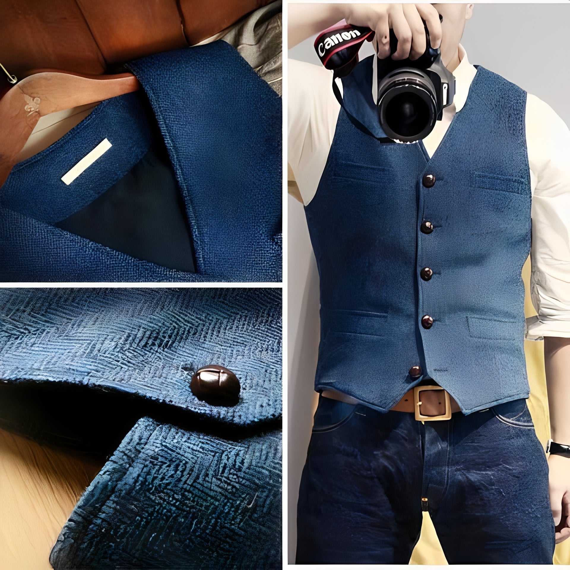 [Hometech] Classic Waistcoat Vest for Formal and Casual Wear