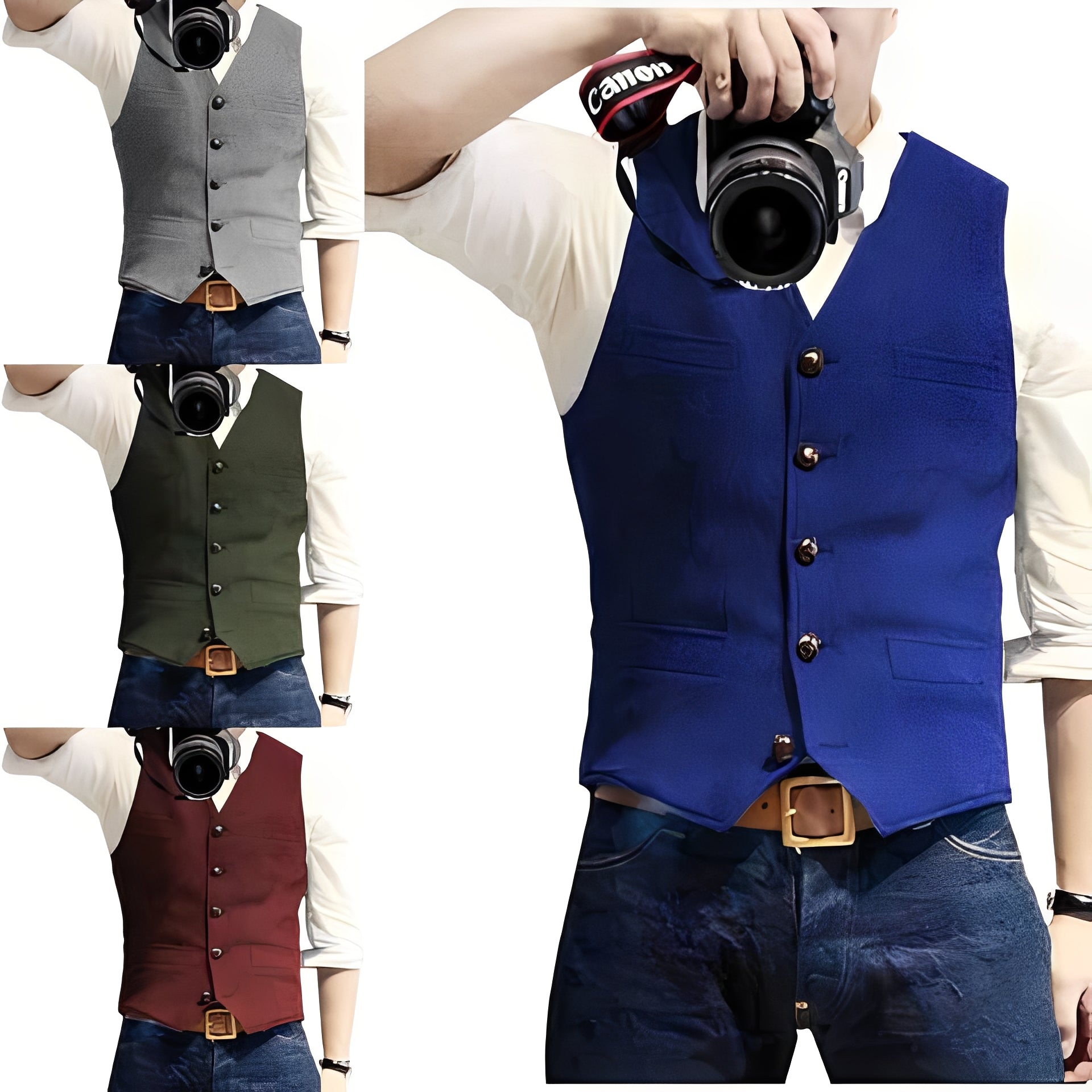 [Hometech] Classic Waistcoat Vest for Formal and Casual Wear