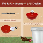 [Hometech] Automatic Chicken Waterer Set, Set of 10