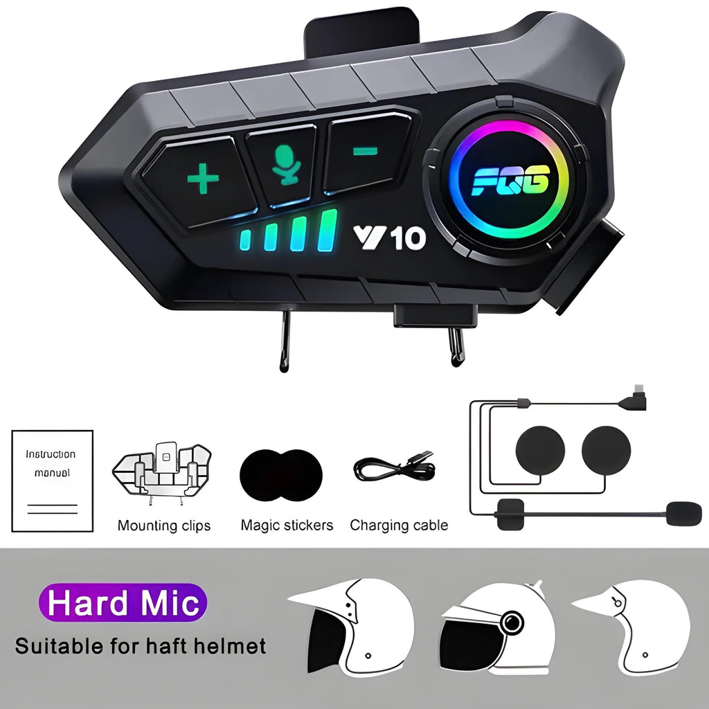 [Hometech] Wireless Bluetooth Headset for Motorcycle Helmets