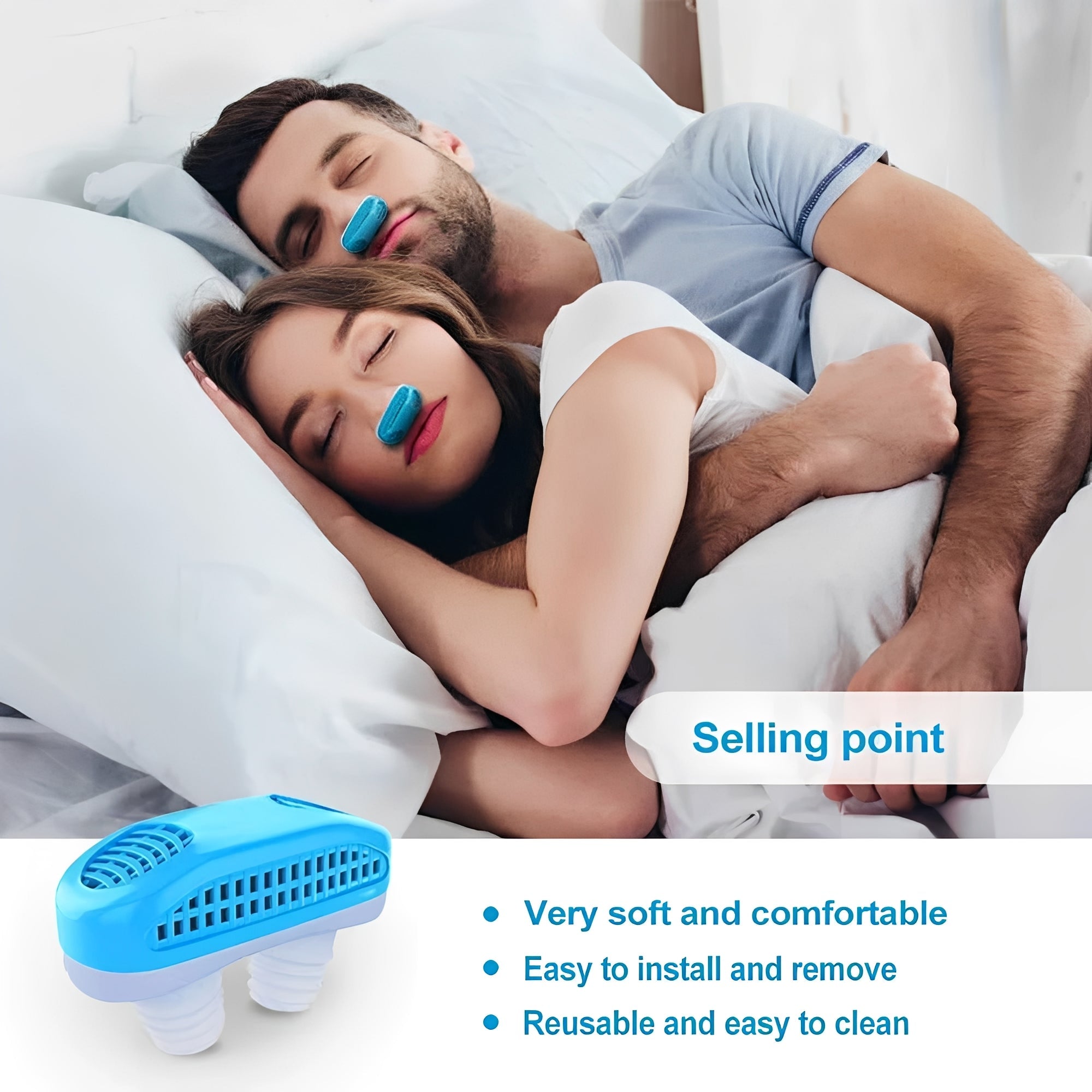 [Hometech] Cordless Nasal Sleep Aid Device, Compact Snoring Support Insert