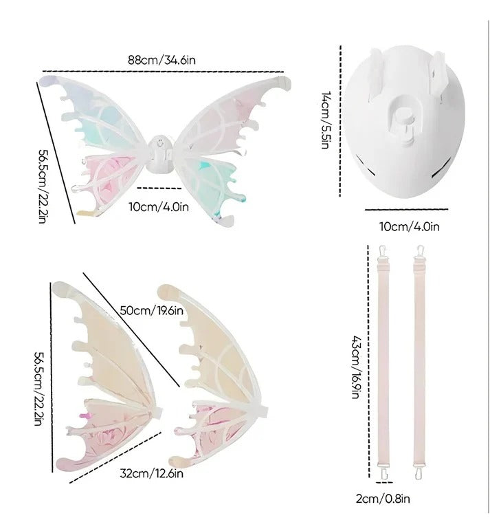 [Hometech] LED Light Up Fairy Wings for Children's Dress Up