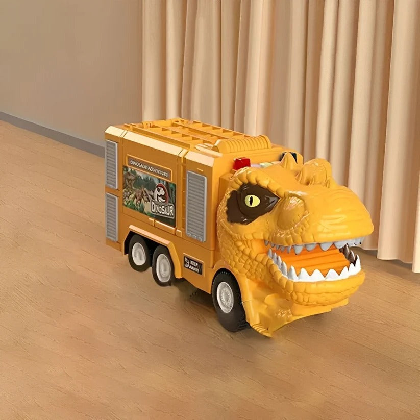 [Hometech] 2 in 1 Dinosaur Truck Toy with Lights, Sounds and Storage