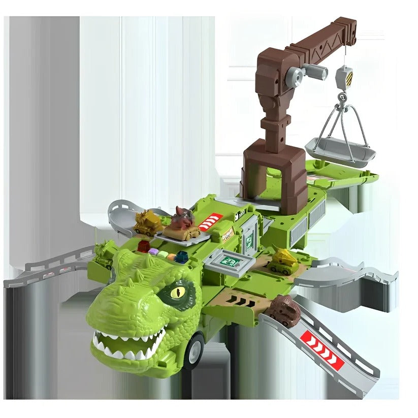 [Hometech] 2 in 1 Dinosaur Truck Toy with Lights, Sounds and Storage