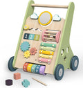 [Hometech] Wooden Activity Walker with Adjustable Wheel Resistance