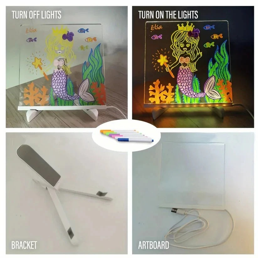 [Hometech] LED Illuminated Writing Board for Messages and Notes