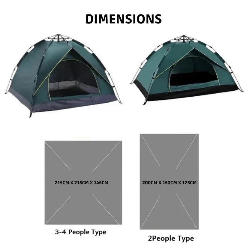 [Hometech] Instant Pop Up Tent with Built In Frame Structure