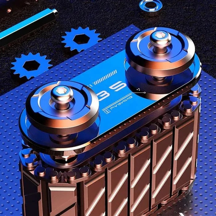 [Hometech] Steel Fidget Spinner with Kinetic Gear Mechanism