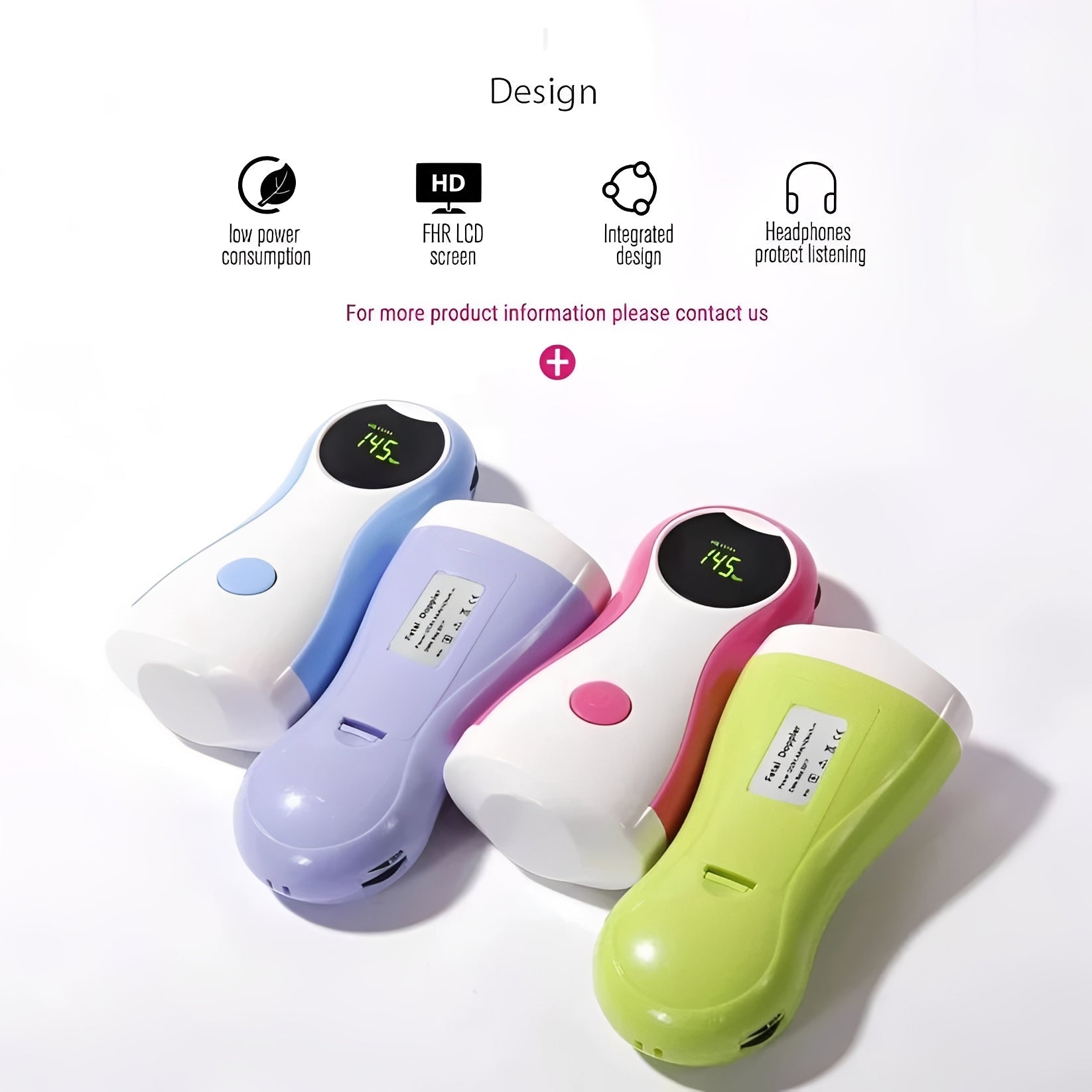 [Hometech] Handheld Fetal Doppler Monitor with LCD Display and Headphone Output