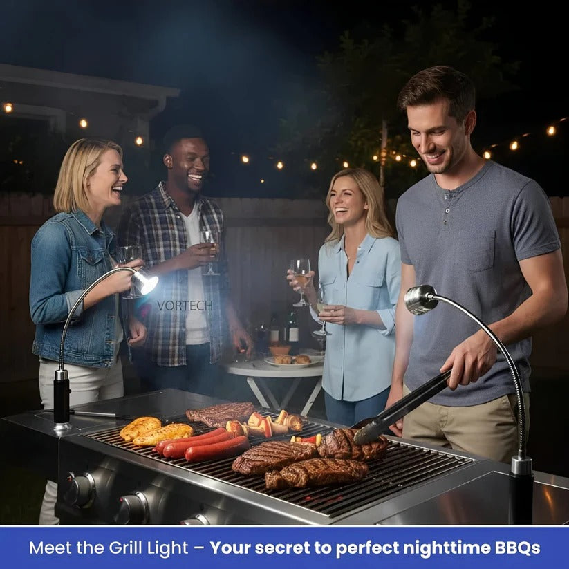 [Hometech] Magnetic BBQ Torch with Beam Light for Night Grilling