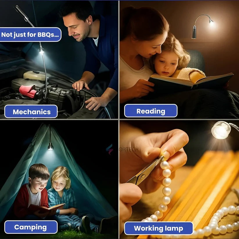 [Hometech] Magnetic BBQ Torch with Beam Light for Night Grilling