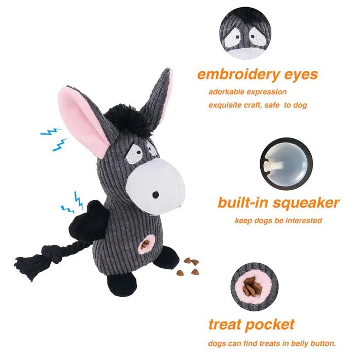 [Hometech] Durable Stitch Plush Dog Toy for Tug and Fetch