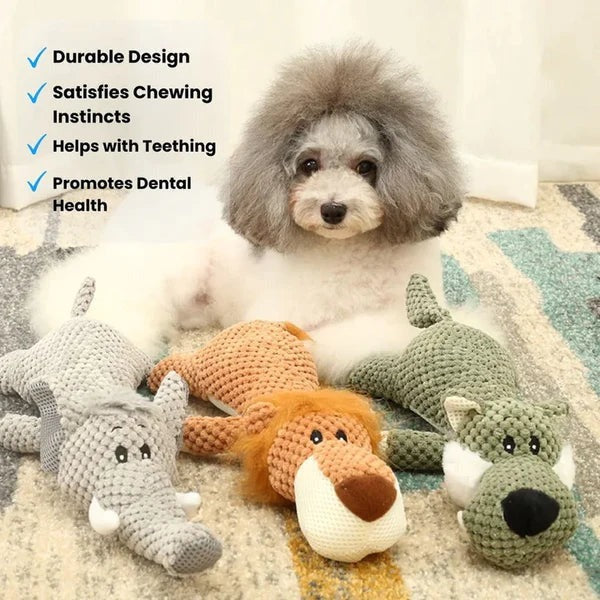 [Hometech] Durable Stitch Plush Dog Toy for Tug and Fetch