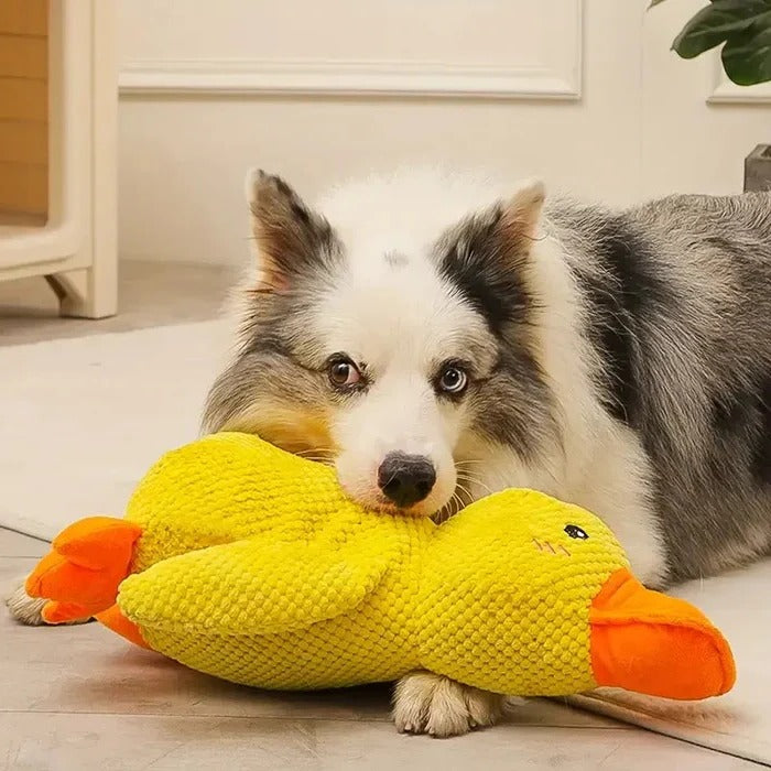 [Hometech] Duck Shaped Squeaky Dog Toy with Reinforced Stitching
