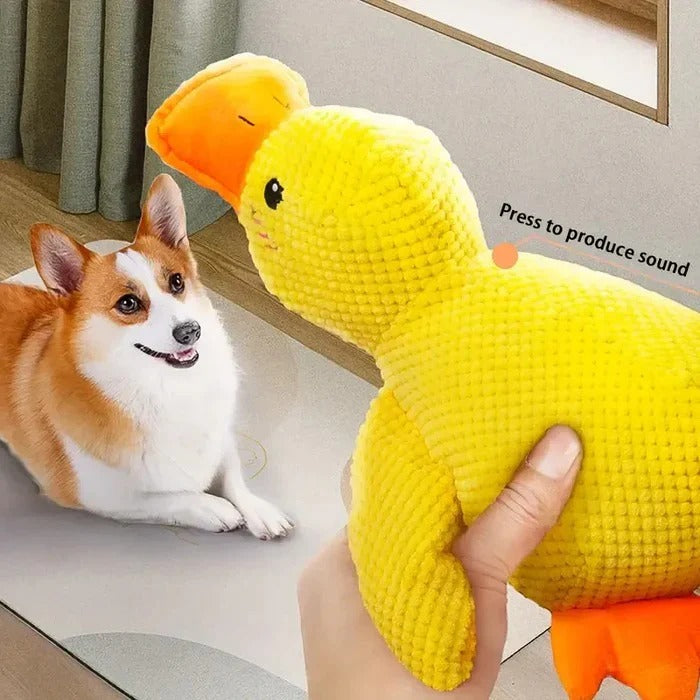 [Hometech] Duck Shaped Squeaky Dog Toy with Reinforced Stitching