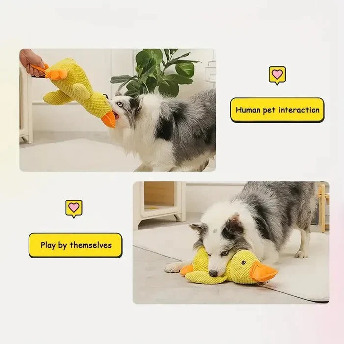 [Hometech] Duck Shaped Squeaky Dog Toy with Reinforced Stitching
