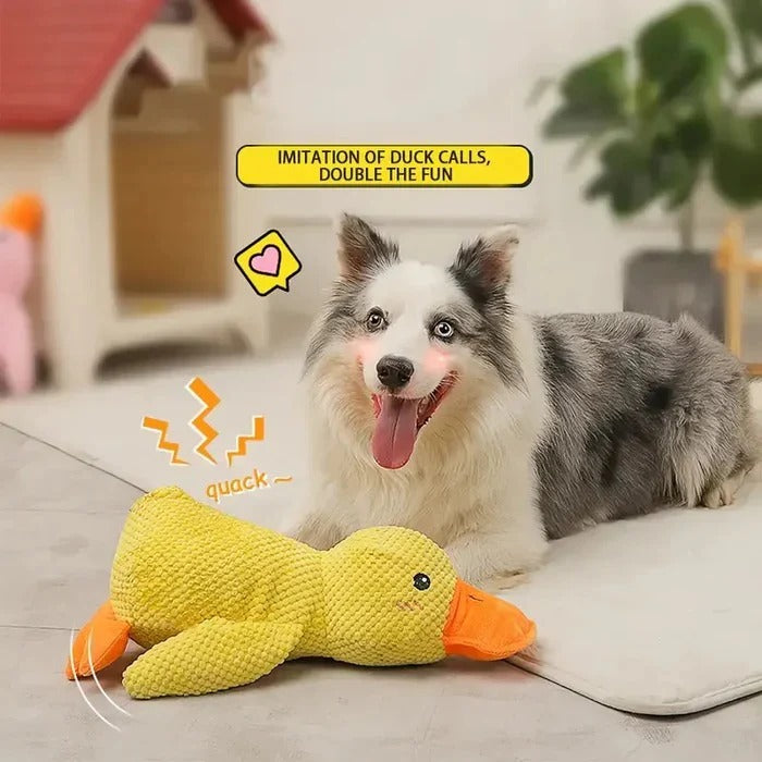 [Hometech] Duck Shaped Squeaky Dog Toy with Reinforced Stitching