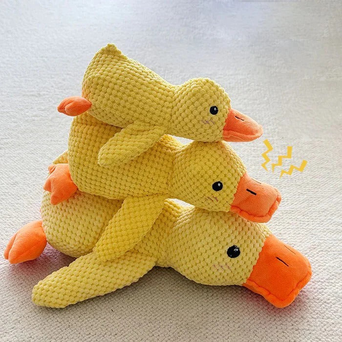 [Hometech] Duck Shaped Squeaky Dog Toy with Reinforced Stitching