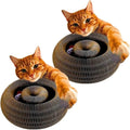 [Hometech] Recyclable Cat Scratching Pad with Ball Toy, Set of 2