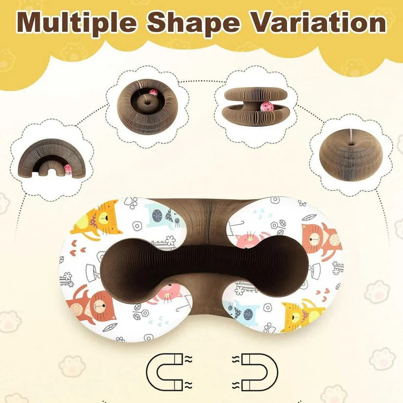 [Hometech] Recyclable Cat Scratching Pad with Ball Toy, Set of 2