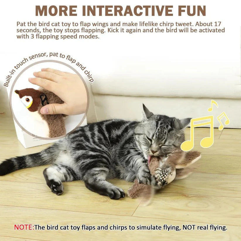 [Hometech] Automatic Flapping Bird Cat Toy with Attachment Clip
