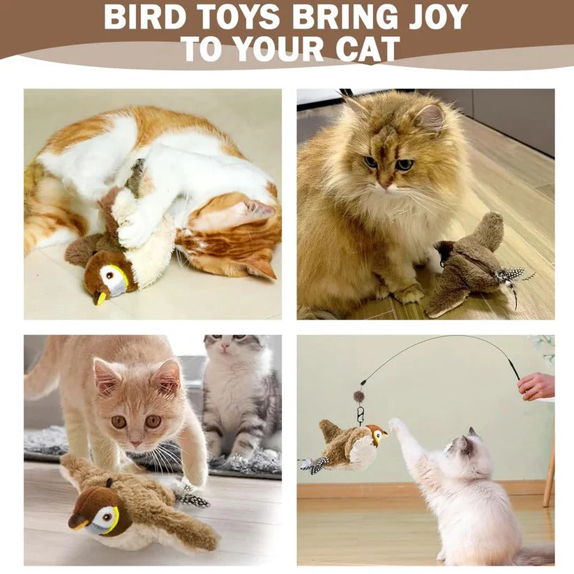 [Hometech] Automatic Flapping Bird Cat Toy with Attachment Clip