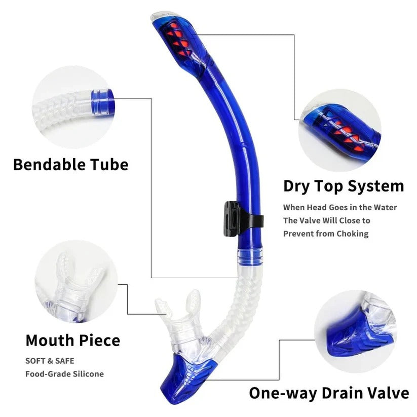 [Hometech] Tempered Glass Scuba Mask with Silicone Seal, Anti Fog Lens