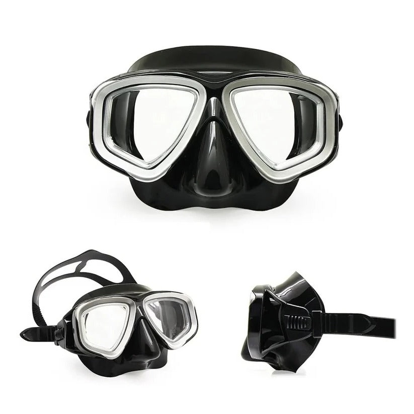 [Hometech] Tempered Glass Scuba Mask with Silicone Seal, Anti Fog Lens