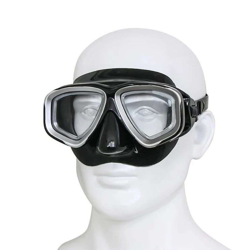 [Hometech] Tempered Glass Scuba Mask with Silicone Seal, Anti Fog Lens
