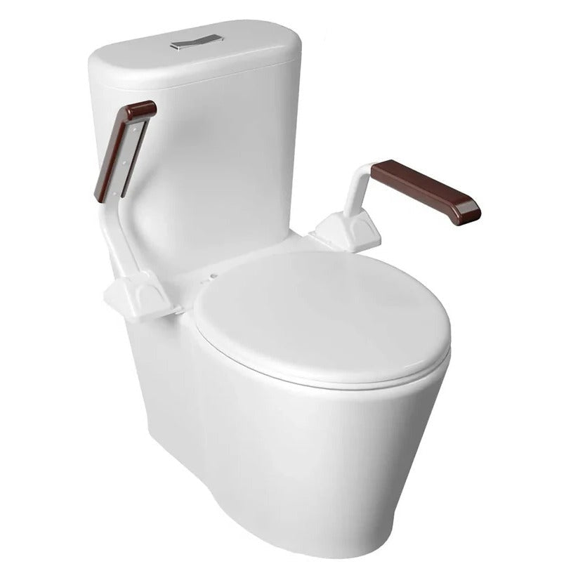 [Hometech] Adjustable Toilet Safety Rail with Dual Armrests for Elderly Support