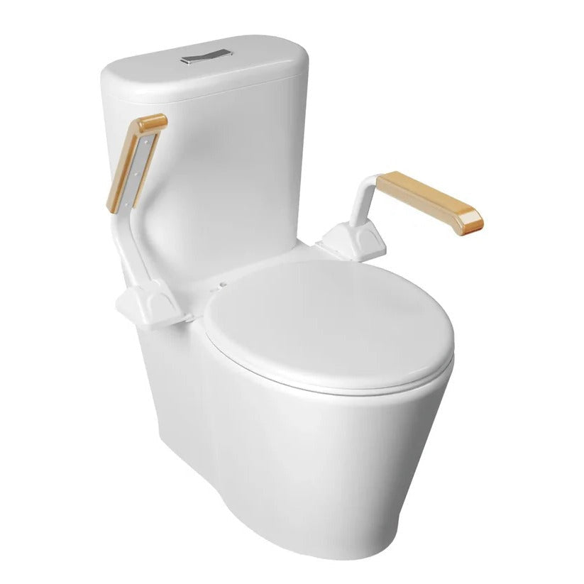 [Hometech] Adjustable Toilet Safety Rail with Dual Armrests for Elderly Support