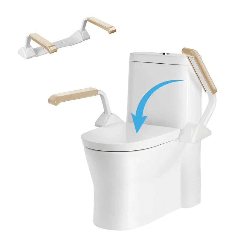 [Hometech] Adjustable Toilet Safety Rail with Dual Armrests for Elderly Support