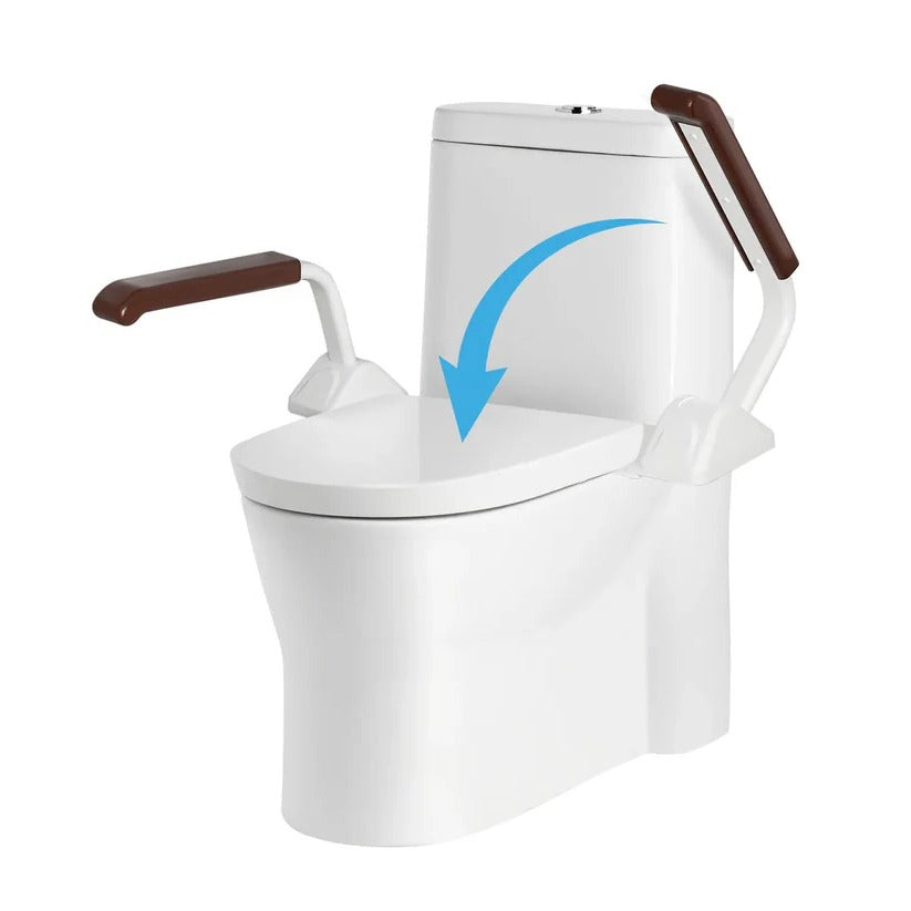 [Hometech] Adjustable Toilet Safety Rail with Dual Armrests for Elderly Support