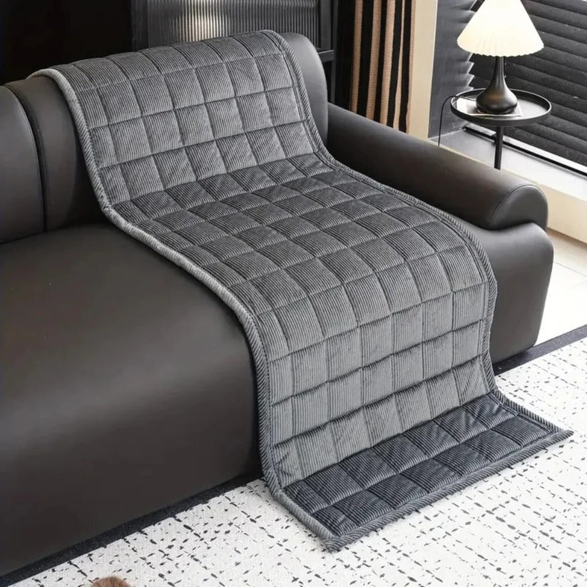 [Hometech] Machine Washable Quilted Sofa Cover with Grip Backing and Padded Surface