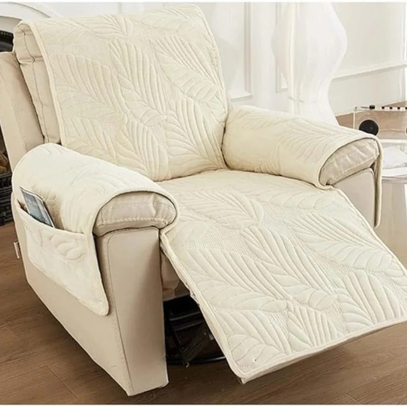 [Hometech] Patterned Stretch Recliner Slipcover with Full Coverage
