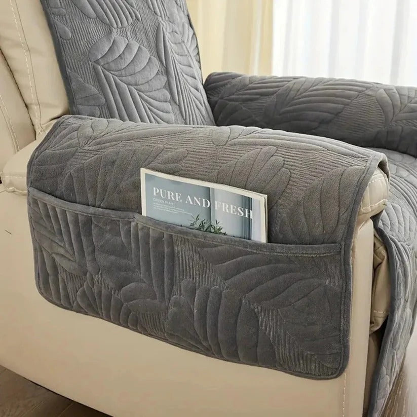 [Hometech] Patterned Stretch Recliner Slipcover with Full Coverage