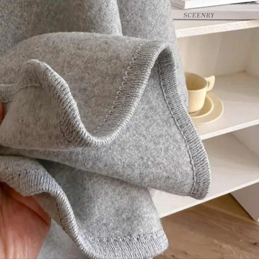 [Hometech] Women's Microfiber Poncho Coat with Adjustable Front Closure