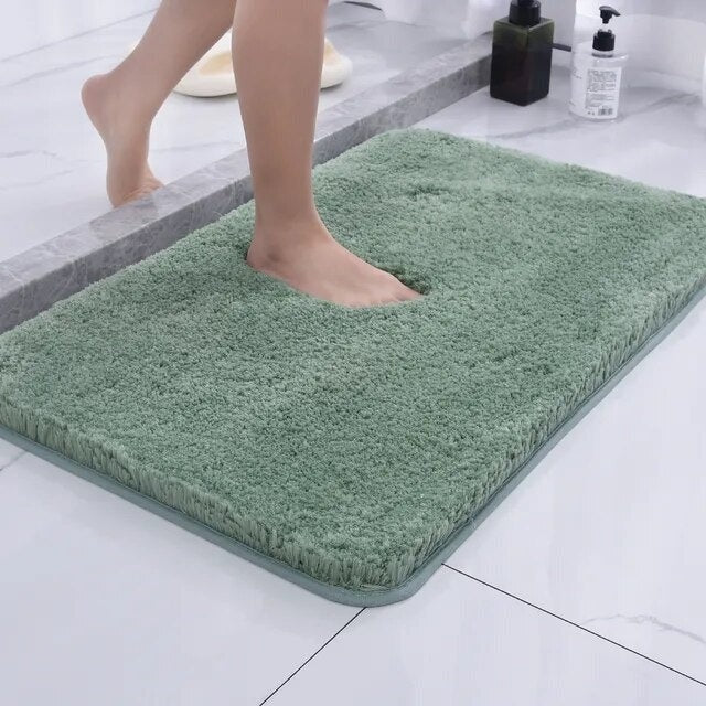 [Hometech] Faux Fur Bathroom Rug with Non Slip Grip and Thick Cushion Design