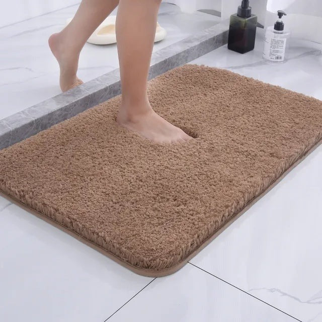 [Hometech] Faux Fur Bathroom Rug with Non Slip Grip and Thick Cushion Design