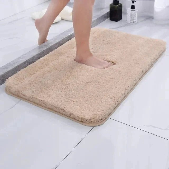 [Hometech] Faux Fur Bathroom Rug with Non Slip Grip and Thick Cushion Design