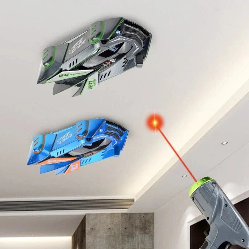 [Hometech] Rechargeable Wall Climbing Car, Remote Control Toy with LED Lights
