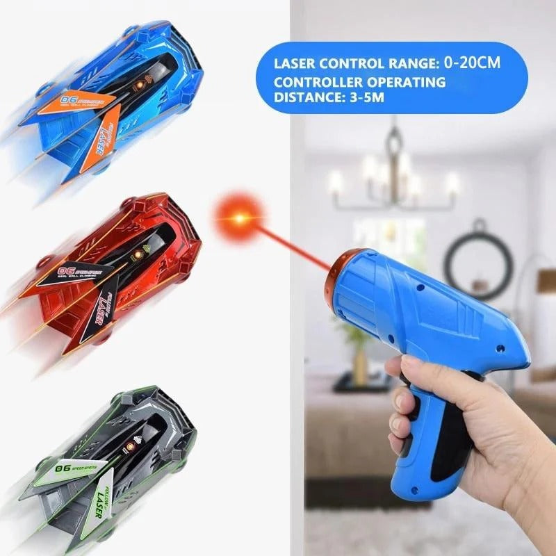 [Hometech] Rechargeable Wall Climbing Car, Remote Control Toy with LED Lights
