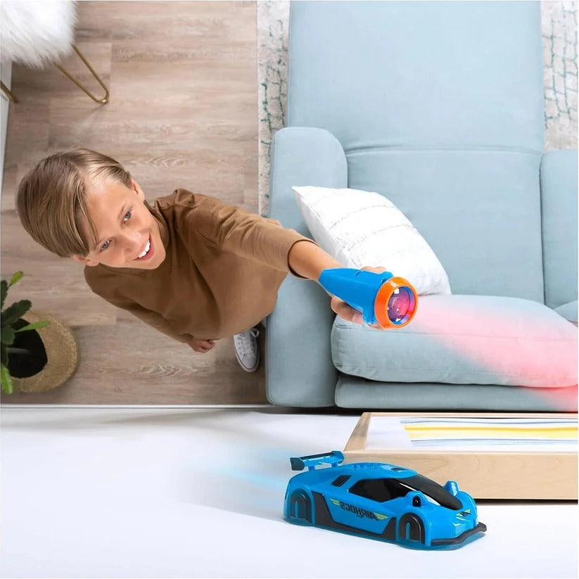 [Hometech] Rechargeable Wall Climbing Car, Remote Control Toy with LED Lights