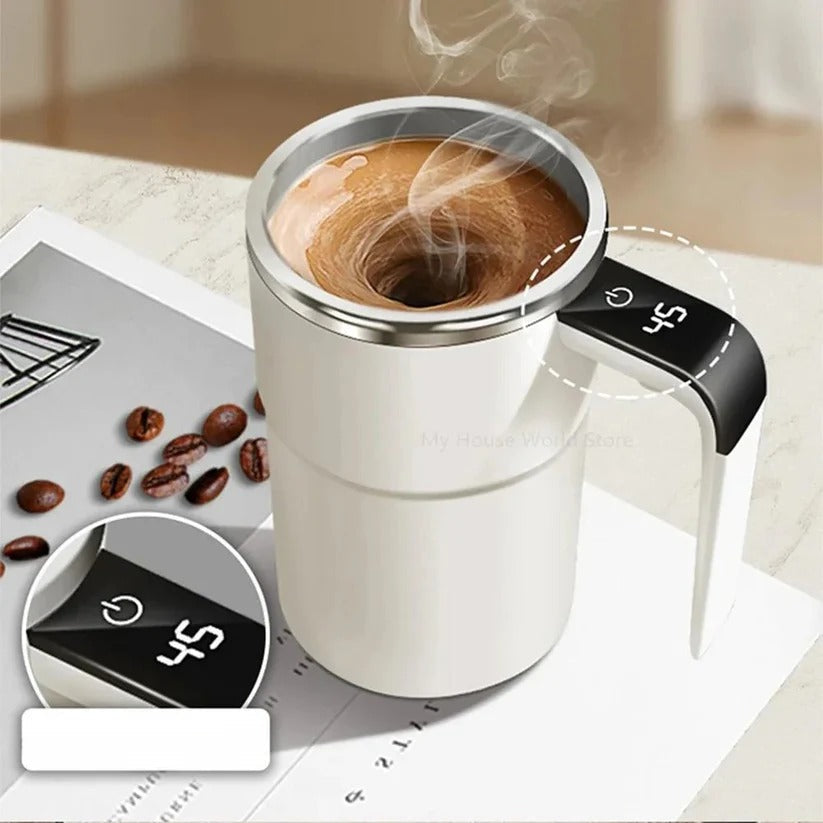 [Hometech] Rechargeable Self-Stirring Mug, Automatic Mixing Cup with LED Display