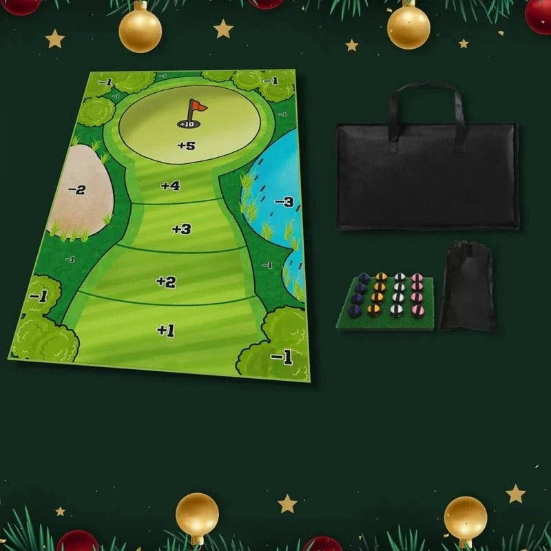 [Hometech] Mini Tabletop Golf Putting Practice Set with Adhesive Target Base Pad