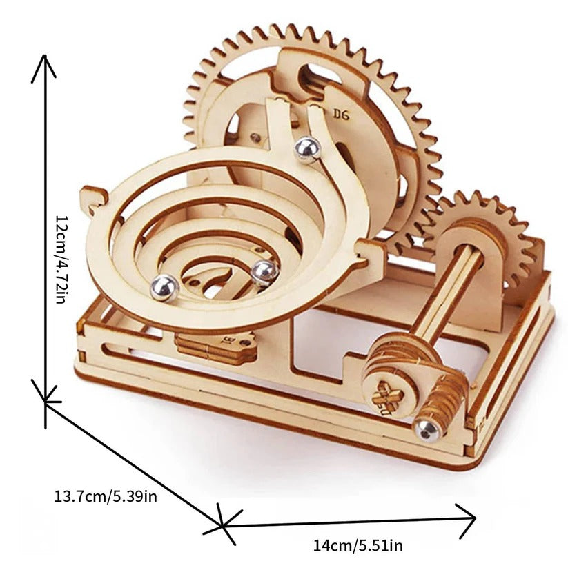 [Hometech] 3D DIY Mechanical Marble Track Building Kit in Wood for Adults