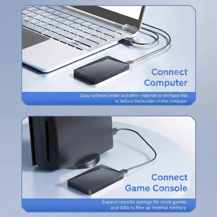 [Hometech] USB 3.0 External Hard Drive with High Speed Data Transfer for PC and Mac
