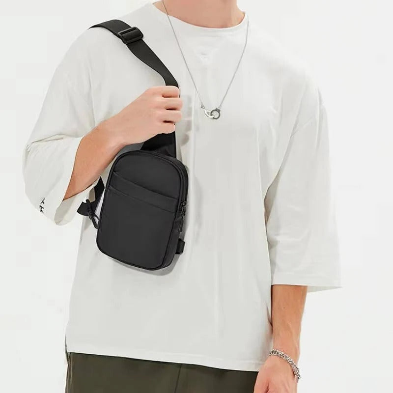 [Hometech] Lightweight Crossbody Chest Bag for Men with Adjustable Shoulder Strap