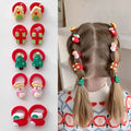 [Hometech] Holiday Elastic Ponytail Hair Ties Set for Kids, 10 Pieces